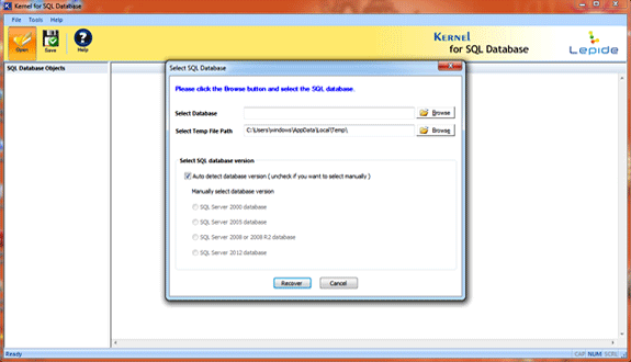 Screenshot of Repair SQL Server